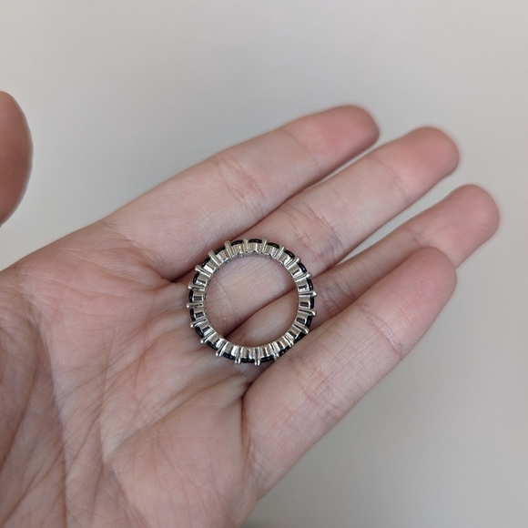 Sterling Silver 925 Blue CZ Ring size 7 - Picture 4 of 4